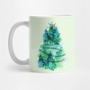 Winter Wonderland Christmas Tree (black) Mug